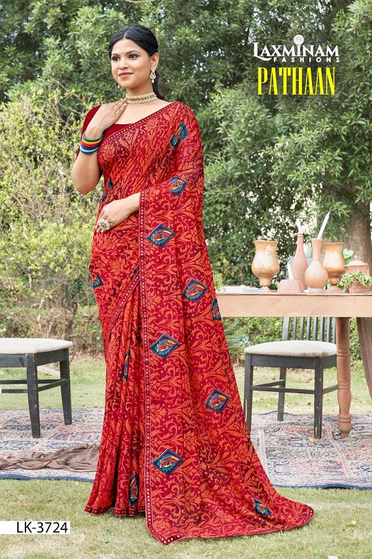 Laxinam Pathaan Printed Daily Wear Sarees Catalog
